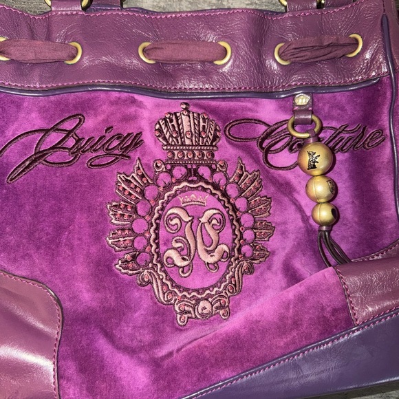 Vintage Y2K Juicy Couture Daydreamer bag in purple velvet EUC - Picture 12 of 16